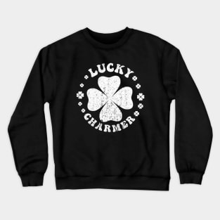 LUCKY CHARMER ST PATRICKS DAY shamrock vintage Crewneck Sweatshirt